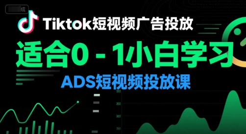 Tiktok短视频广告投放，适合0-1小白学习ADS短视频投放课-千寻创业网