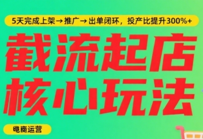 淘宝截流快速起店玩法，掌握暴力快速起店的流程，5天完成上架-推广-出单闭环-千寻创业网