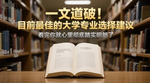付费文章：一文道破！目前最佳的大学专业选择建议，看完你就心里彻底踏实明朗了-千寻创业网