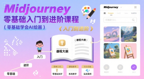 midjourney零基础入门到进阶课程，零基础学会AI绘画-千寻创业网