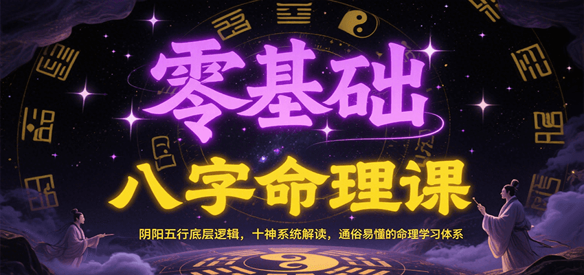 零基础八字命理课：阴阳五行底层逻辑，十神系统解读，通俗易懂的命理学习体系-千寻创业网