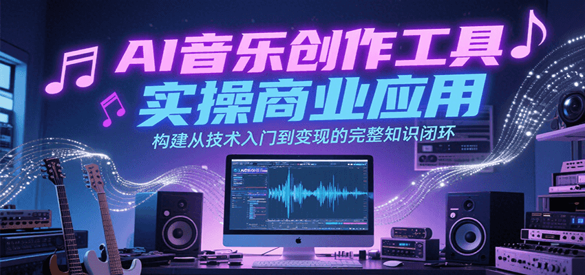 AI音乐创作工具实操商业应用，构建从技术入门到变现的完整知识闭环-千寻创业网