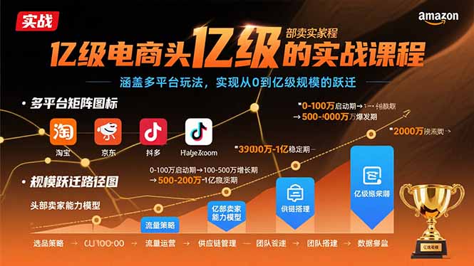 （15803期）亿级电商头部卖家的实战课程：涵盖多平台玩法，实现从0到亿级规模的跃迁-千寻创业网