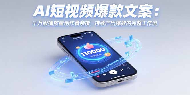 （15569期）AI短视频爆款文案：千万级播放量创作者亲授，持续产出爆款的完整工作流-千寻创业网