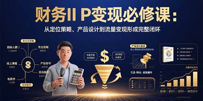 （15728期）财务IP变现必修课：从定位策略、产品设计到流量变现形成完整闭环-千寻创业网