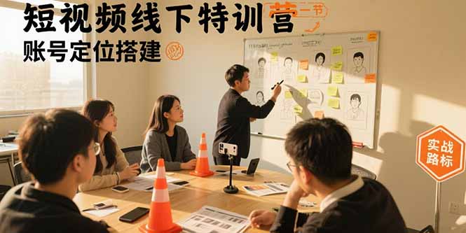 （15707期）短视频线下特训营：账号定位搭建/口播号拍摄剪辑/直播间流量入口/变现实战-千寻创业网