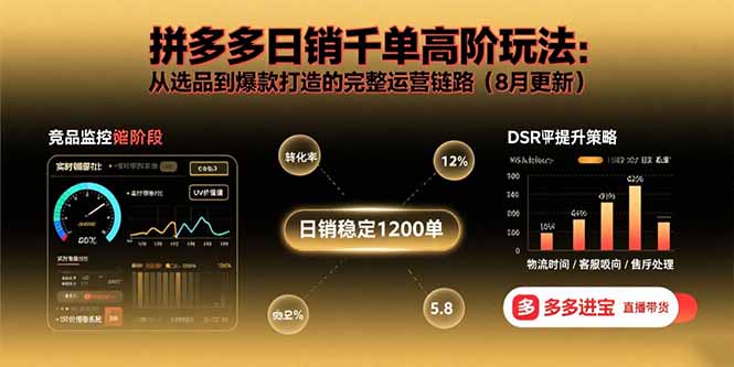 （15850期）拼多多日销千单高阶玩法：从选品到爆款打造的完整运营链路（8月更新）-千寻创业网