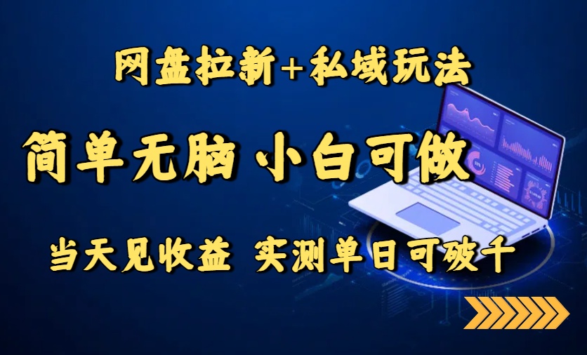 （15744期）网盘拉新+私域玩法，简单无脑，小白可做，当天见收益，实测单日可破千-千寻创业网