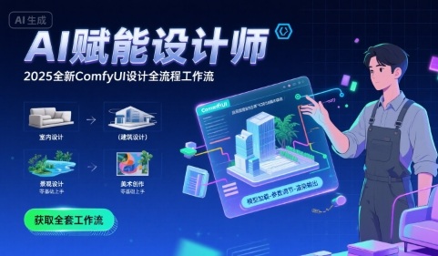 AI赋能设计师， 2025全新comfyui设计全流程工作流 ，室内-建筑-景观-美术，零基础直接上手-千寻创业网