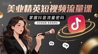 美业精英短视频流量课，掌握抖音流量密码，天天有询单，条条有转化-千寻创业网