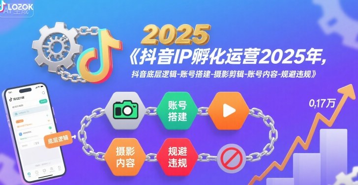 抖音IP孵化运营2025年，抖音底层逻辑-账号搭建-摄影剪辑-账号内容-规避违规-千寻创业网