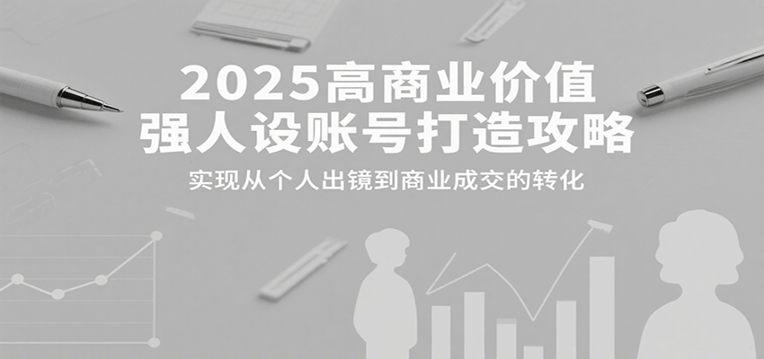 2025高商业价值强人设账号打造攻略，实现从个人出镜到商业成交的转化-千寻创业网