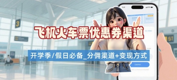 学生党必看！机票火车票优惠券申请渠道 + 项目打法，开学季节日速存-千寻创业网