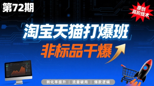 淘宝天猫打爆班原创高阶技术第72期，非标品干爆-千寻创业网