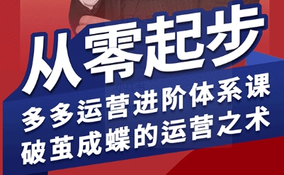 拼多多运营进阶系统课，从零起步，多多运营进阶体系课，破茧成蝶的运营之术-千寻创业网