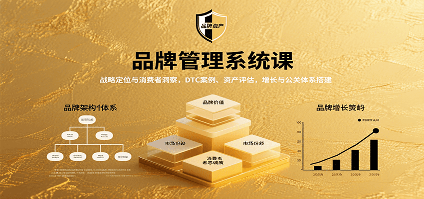 品牌管理系统课：战略定位与消费者洞察，DTC案例、资产评估，增长与公关体系搭建-千寻创业网
