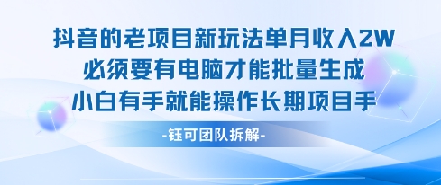 老项目新玩法单月收入2W小白有手就能操作长期项目-千寻创业网