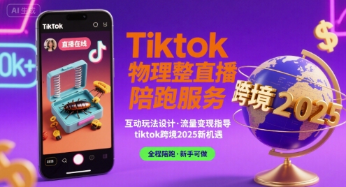 Tiktok物理整蛊直播陪跑服务-tiktok跨境2025-千寻创业网