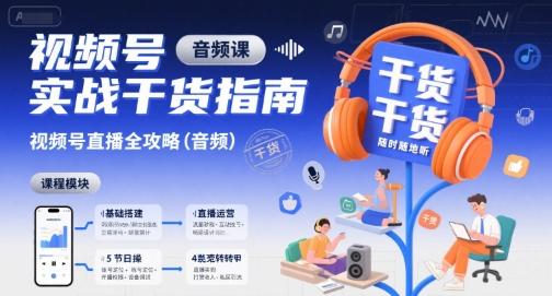 视频号实战干货指南，视频号直播全攻略（音频）-千寻创业网