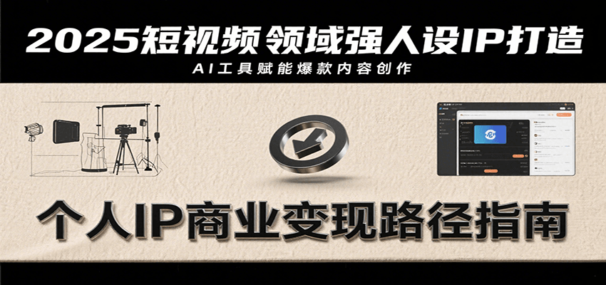 2025短视频领域强人设IP打造，结合爆款案例与AI工具应用，从个人出镜到商业成交转化-千寻创业网