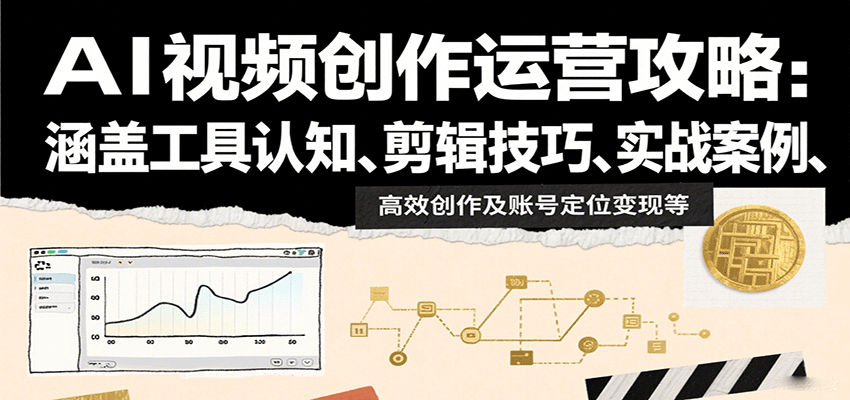 AI视频创作运营攻略：涵盖工具认知、剪辑技巧、实战案例、高效创作及账号定位变现等-千寻创业网