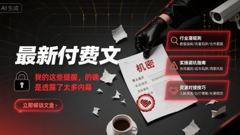最新付费文：我的这些提醒，的确是透露了太多内幕-千寻创业网