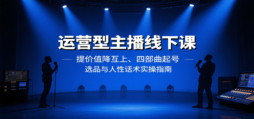 运营型主播线下课：提价值降互上、四部曲起号、选品与人性话术实操指南-千寻创业网