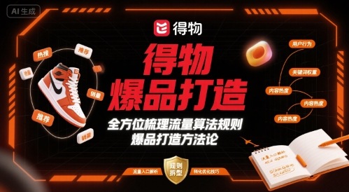 得物爆品打造，全方位梳理得物流量算法规则爆品打造规则-千寻创业网