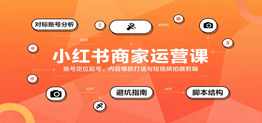 小红书商家运营课，账号定位起号、内容爆款打造与短视频拍摄剪辑-千寻创业网