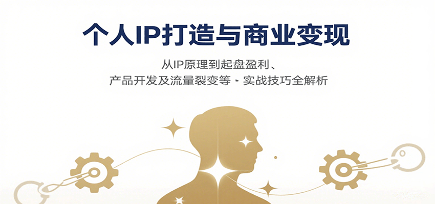 个人IP打造与商业变现，从IP原理到起盘盈利、产品开发及流量裂变等实战技巧全解析-千寻创业网