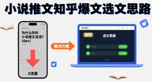 为什么你的小说推文没流量？小说推文知乎爆文选文思路-千寻创业网