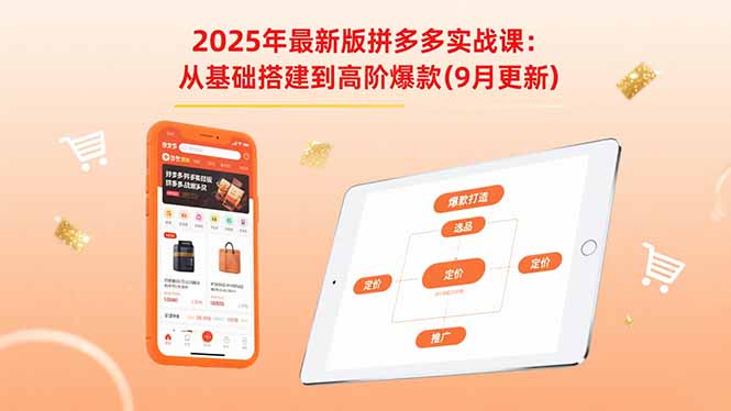 （15899期）2025年最新版拼多多实战课：从基础搭建到高阶爆款（9月更新）-千寻创业网