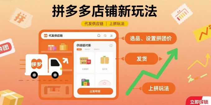 拼多多店铺新玩法，代发供应链上拼玩法-千寻创业网