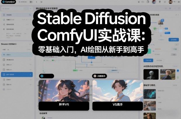 Stable Diffusion ComfyUI实战课：零基础入门，AI绘图从新手到高手-千寻创业网