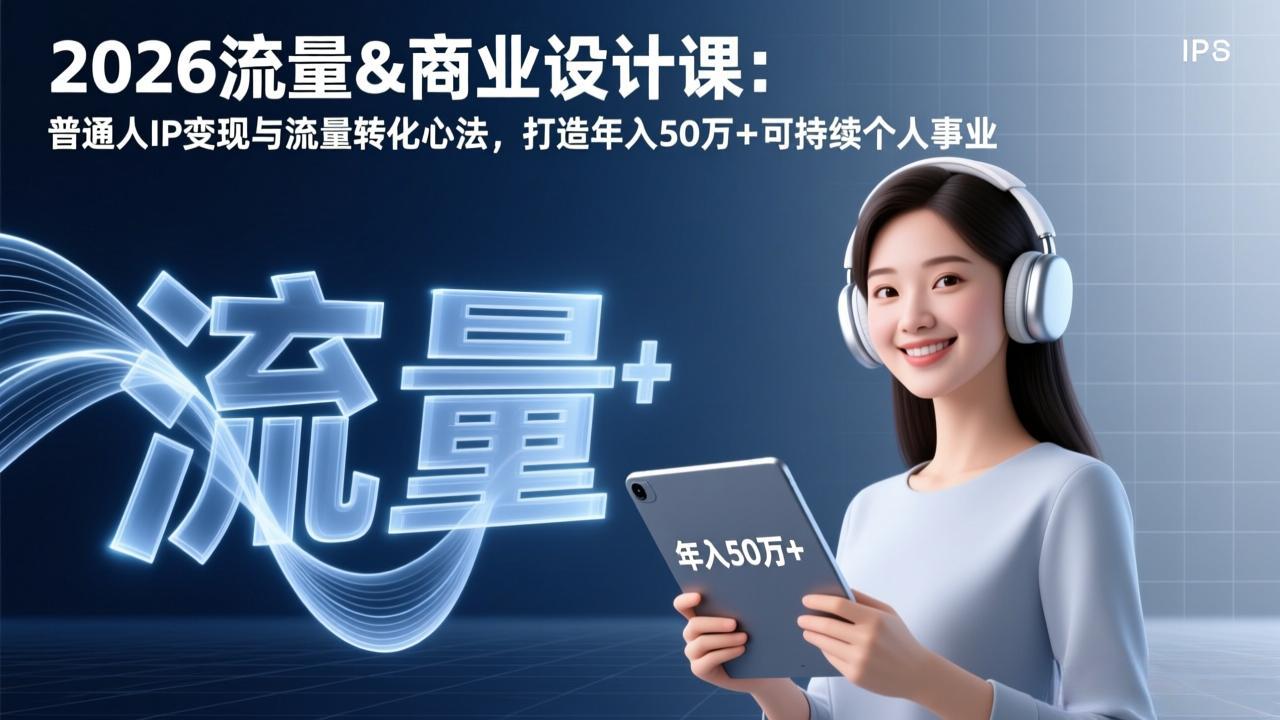 （17246期）2026流量&商业设计课：普通人IP变现与流量转化心法，打造年入50万+可持续个人事业-千寻创业网