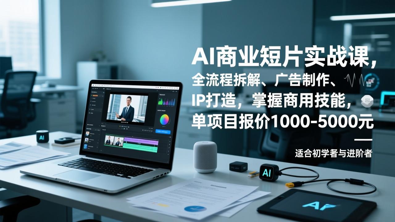 （17051期）AI商业短片实战课，全流程拆解、广告制作、IP打造，掌握商用技能，单项目报价1000-5000元-千寻创业网