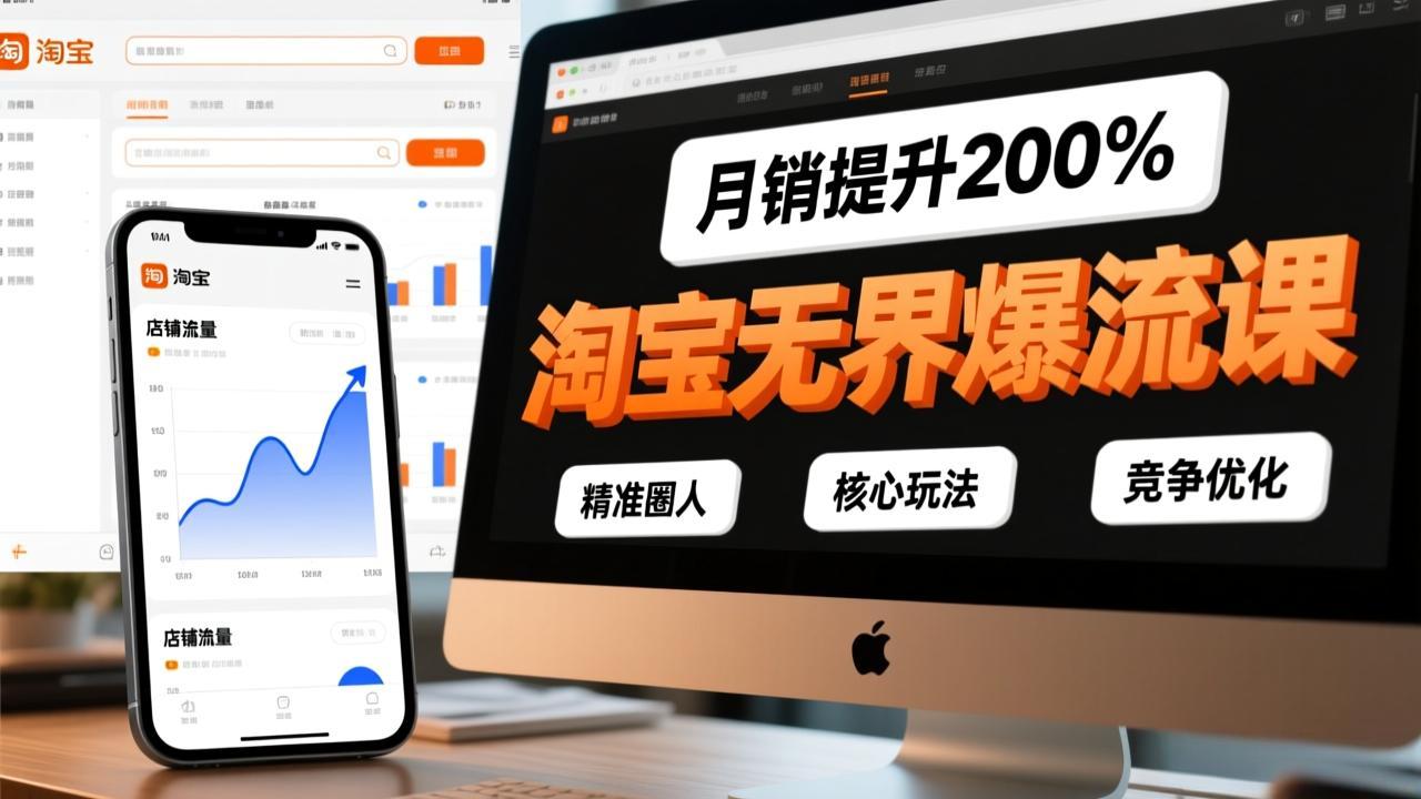 （17132期）淘宝无界爆流课，精准圈人、核心玩法、竞争优化，快速引爆店铺流量，月销提升200%-千寻创业网