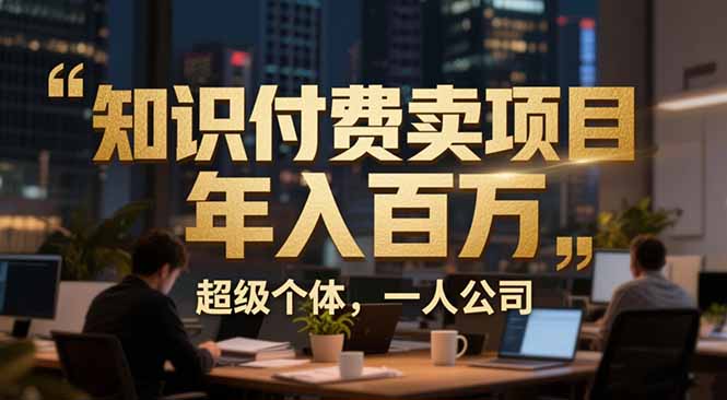 （17134期）从0到年入百万：超级个体实战心得公开，个人IP×精准引流×成交系统全拆解-千寻创业网