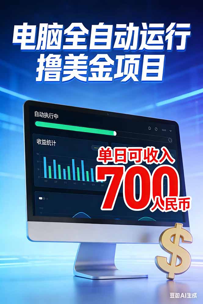 （17169期）2026年电脑全自动赚美金项目，单电脑日收益700+-千寻创业网