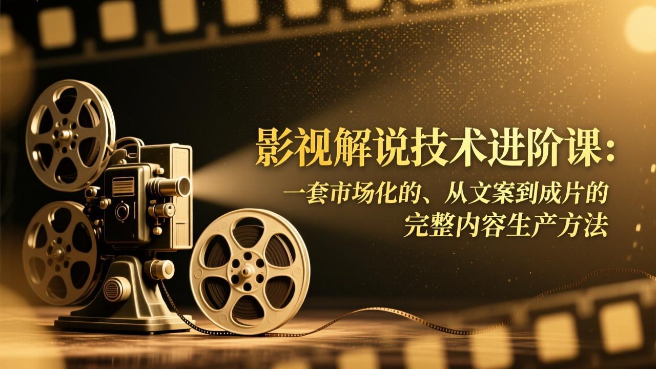 （17185期）影视解说技术进阶课：一套市场化的、从文案到成片的完整内容生产方法-千寻创业网