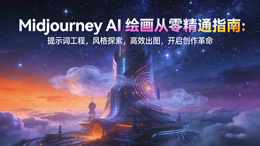 （17118期）Midjourney AI绘画从零精通指南：提示词工程，风格探索，高效出图，开启创作革命-千寻创业网