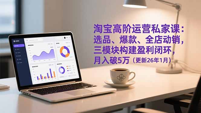 （17016期）淘宝高阶运营私家课：选品、爆款、全店动销，三模块构建盈利闭环，月入破5万（更新26年1月）-千寻创业网