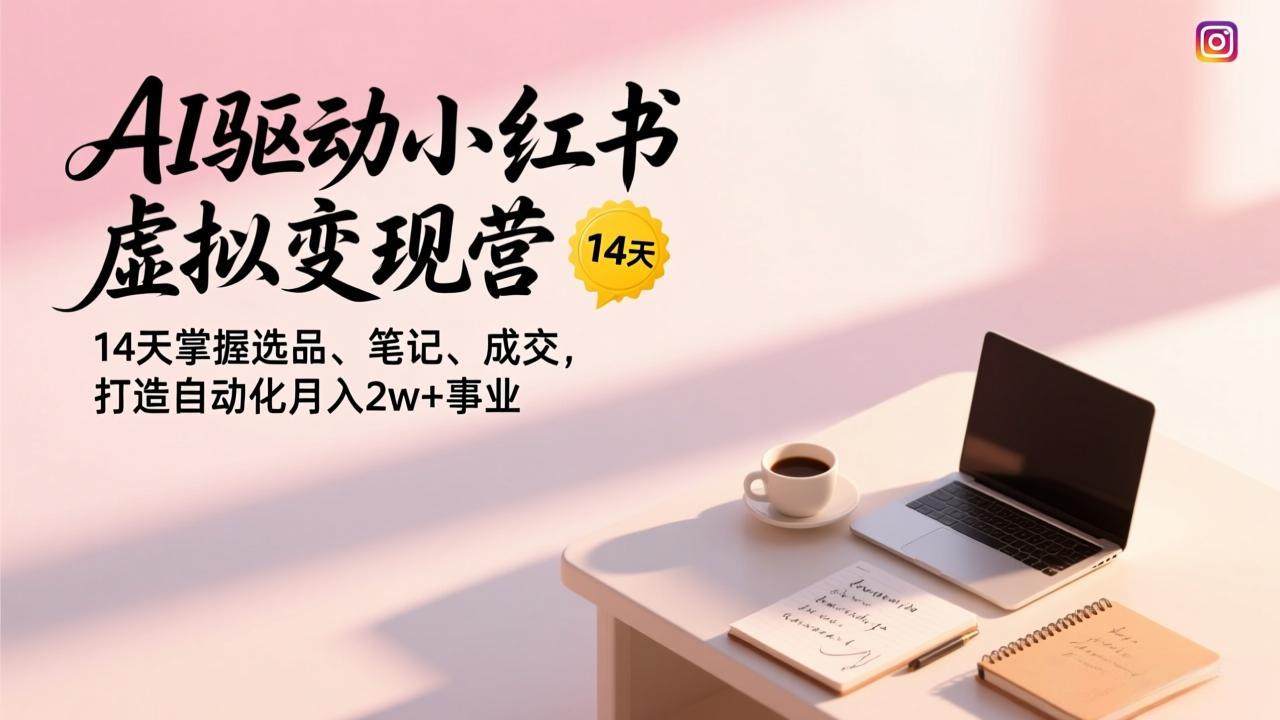 （17204期）AI驱动小红书虚拟变现营，14天掌握选品、笔记、成交，打造自动化月入2w+事业-千寻创业网