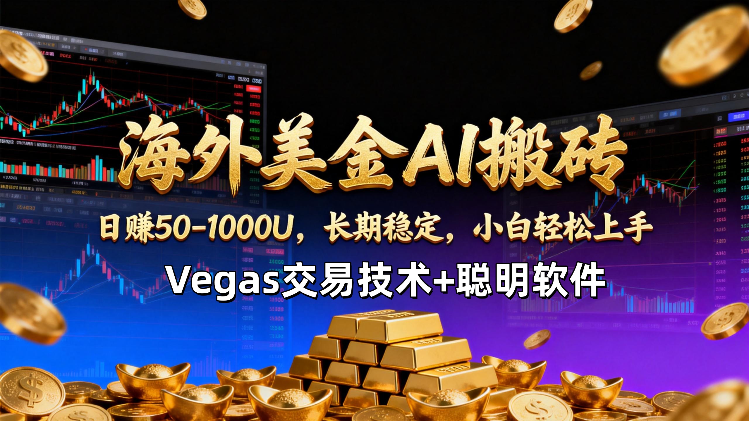 (17143期)【海外美金AI搬砖】Vegas交易技术+聪明软件,日赚50-1000U,长期稳定,小白轻松上手。-千寻创业网