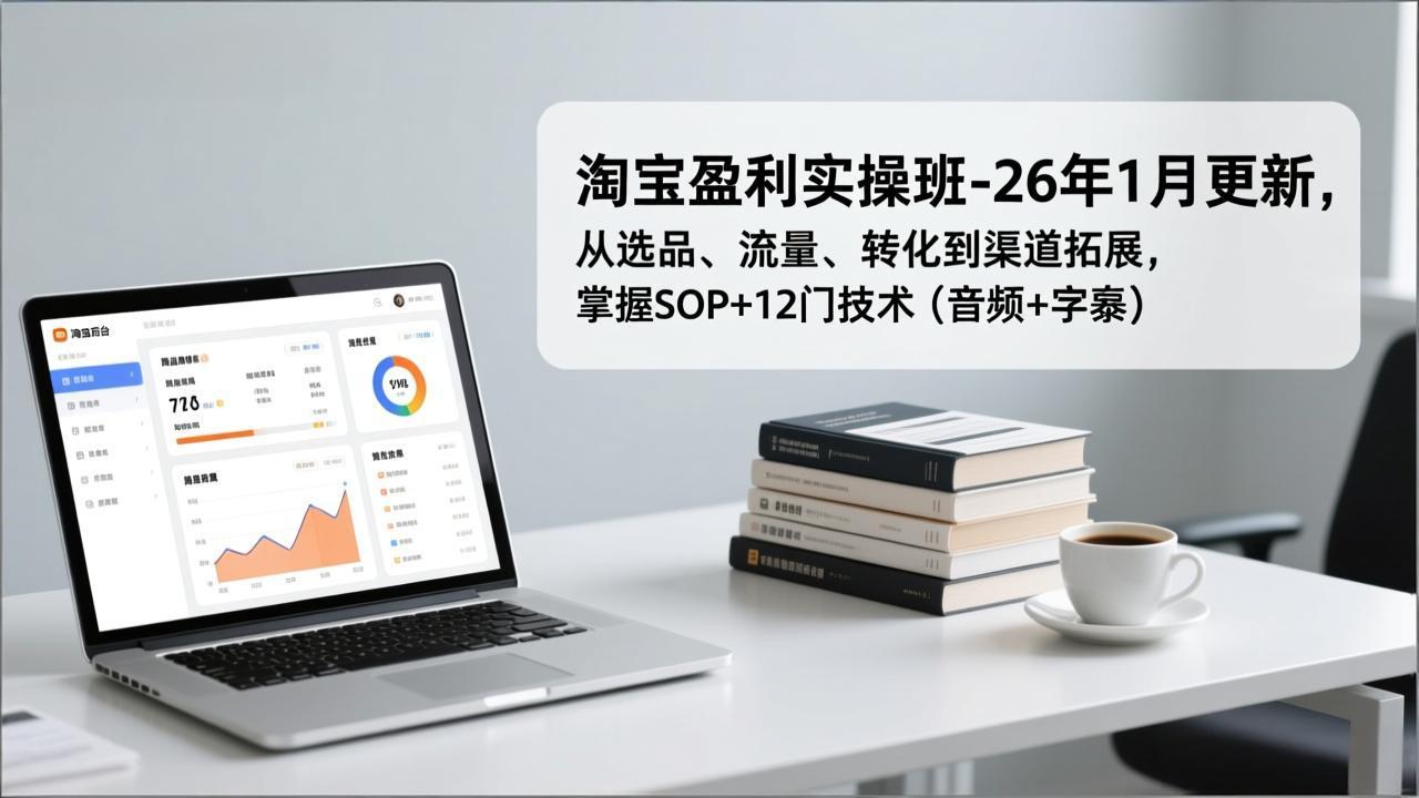 （17105期）淘宝盈利实操班-26年1月更新，从选品、流量、转化到渠道拓展，掌握SOP+12门技术（音频+字幕）-千寻创业网