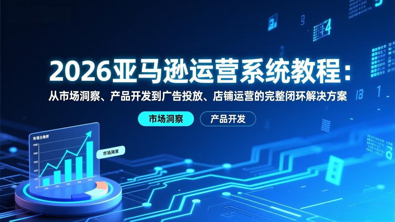 （17208期）2026亚马逊运营系统教程：从市场洞察、产品开发到广告投放、店铺运营的完整闭环解决方案-千寻创业网