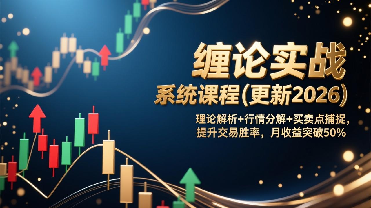 （17136期）缠论实战系统课程(更新2026)，理论解析+行情分解+买卖点捕捉，提升交易胜率，月收益突破50%-千寻创业网