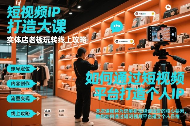 短视频ip打造大课，实体店老板玩转线上攻略-千寻创业网