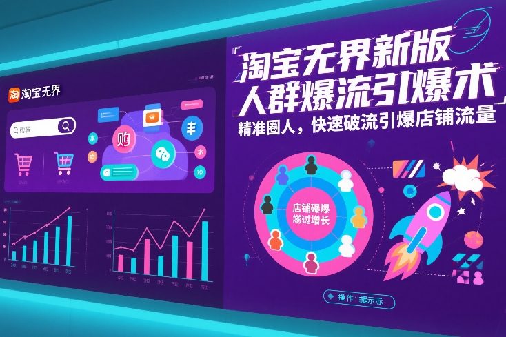 淘宝无界新版人群爆流引爆术,精准圈人,快速破流引爆店铺流量-千寻创业网