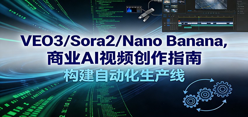 VEO3/Sora2/Nano Banana商业AI视频创作指南，构建自动化生产线-千寻创业网